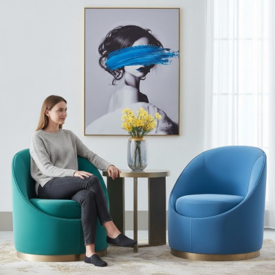 Fauteuil Fernseh Canapé 1-Sëtzer Sofa Textil Stoff Couchen Polster Design Miwwelen Neit
