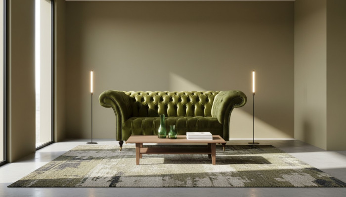 Canapé Zweesëtzer 2 Sëtzer Klassesch Polster Nei Couchen Chesterfield Sofa Nei