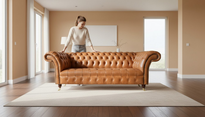 Chesterfield Design Luxus Polster Canapé Sofa Sëtz Textil Garnitur Lieder