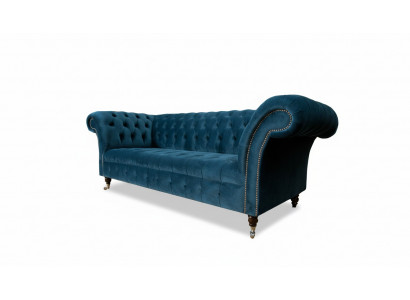 Chesterfield Sofa Sëtz Couch Modern Polster Sëtz Garnitur Textil