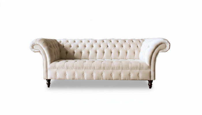 Chesterfield 3-Sëtz nei Polster Sëtz Couch Sofa Garnitur Grouss Couchen