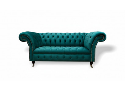 Sofa 2 Sëtzer Chesterfield Polster Design Luxus Couch Sofasen Lounge Club Sofasen