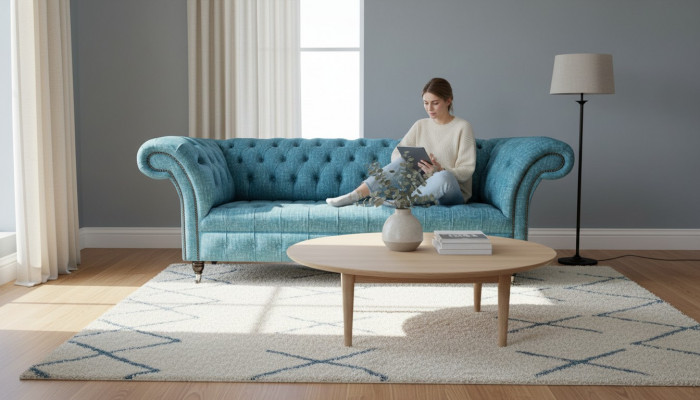 Chesterfield Canapé Sofa Polster 3 Sëtz Dekor Canapéen Sëtz Garnitur Sofas