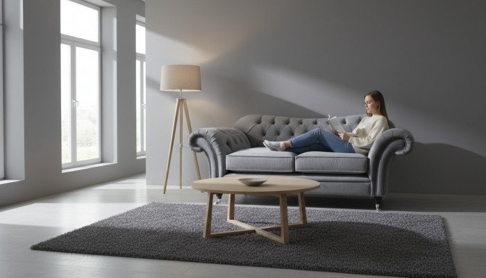 Chesterfield Textil Canapé 2 Sëtzer Luxus Canapé Polster Canapéen Design Stoffcanapéen Nei