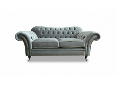 Chesterfield Textil Canapé 2 Sëtzer Luxus Canapé Polster Canapéen Design Stoffcanapéen Nei