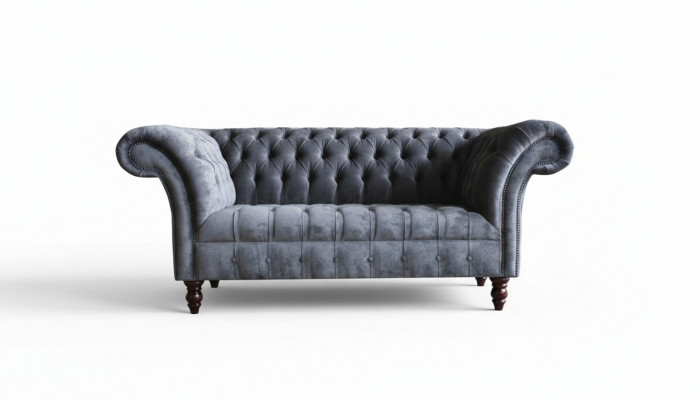 Chesterfield 3-Sëtz Stuff Canapé Sofa Polster Sëtz Textil Garnissur Gro