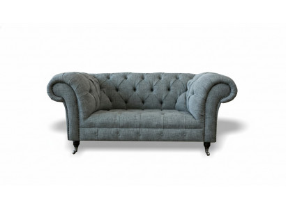 Chesterfield Design Luxus Polstersofa Canapé Sëtz Garnitur Lieder Textil Sofas