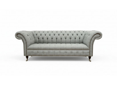 Chesterfield 3 Sëtz Designer Sofa Sofas Polster Couchen Stoff Textil