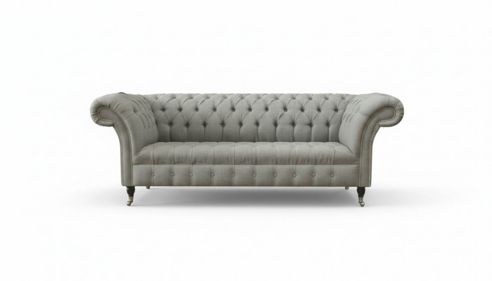 Groue Chesterfield Sofa Couch Polster Stoff Lieder Couchen Samt Garnitur