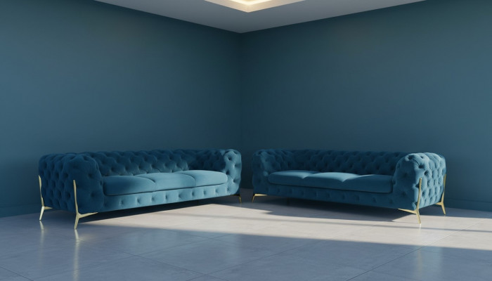 Sofagarnitur 3+2 Sëtzer Set Design Sofaen Polster Couchen Modern Canapé