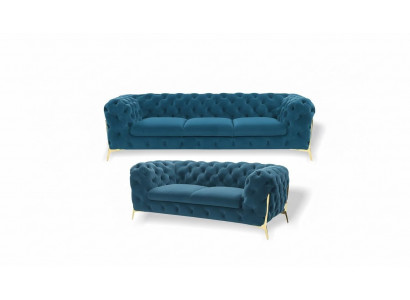 Sofagarnitur 3+2 Sëtzer Set Design Sofaen Polster Couchen Modern Canapé