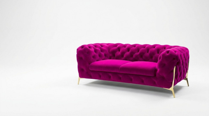 Sofa 2 Plaz Klassesch Chesterfield Sofas Canapéen Polster Zweisëtzer Sëtz Nei