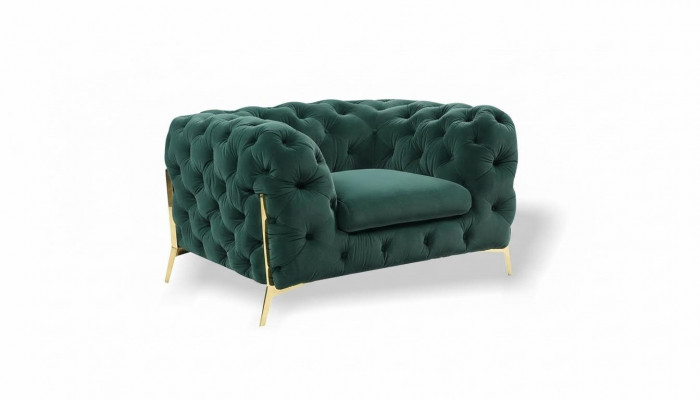 Chesterfield Ouresëtz Fauteuil 1 Sëtz Sofa Couch Polster Couchë Stoff Nei