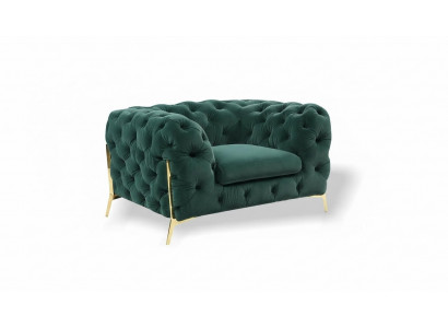 Chesterfield Ouresëtz Fauteuil 1 Sëtz Sofa Couch Polster Couchë Stoff Nei