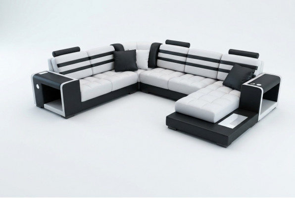 Wunnlandschaft Eckspléck U-Form Sofa Couch Design Couch Textil Modern Polster Nei