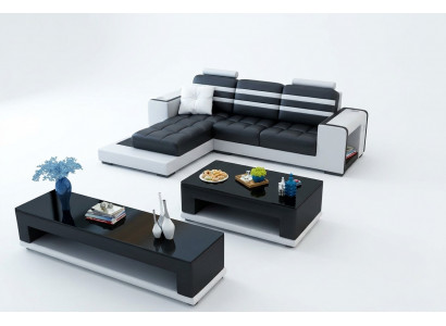 Ecksofa Këssen L Form Clubdësch Sideboard Lieder-Sofa Wunlandschaft Nei