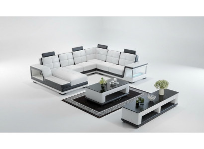 Eckcanapé a Form Gepolstert Eckcanapé Wunnlandschaft Ledercanapé Modern Neit