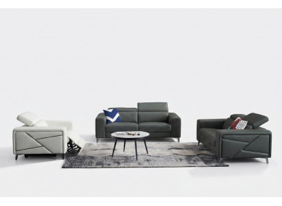 Soffagruppe 3+2+1 Set Design Sofa Polstersëtzer Canapéen Couch Modern Luxus Nei