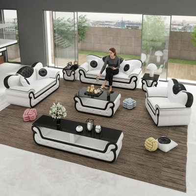 Modern Couch Stoff Sofagarnitur 3+2+1 Sëtzer Couch Sofa Polster Garnitur Nei