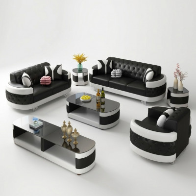 Modern Luxus Sofagarnitur 3+2+1 Sëtz Set Design Sofa Polster Couche Canapé Nei