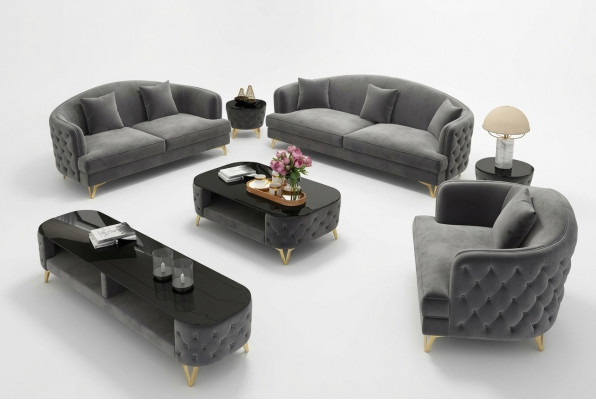 Luxus Sofagarnitur Couch Polster Set Sëtz Sofa Garnituren 321 Sëtz 3tlg.