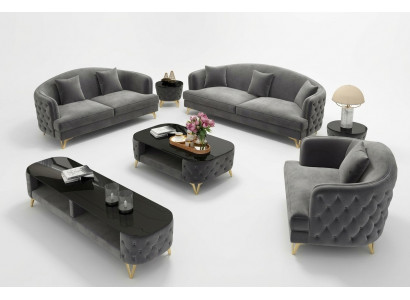 Luxus Sofagarnitur Couch Polster Set Sëtz Sofa Garnituren 321 Sëtz 3tlg.