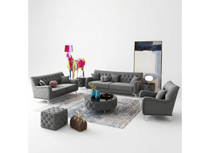Canapé Couché Samt Polster Sëtz 321 Sëtzer Design Couchen Sofas Stoff Nei