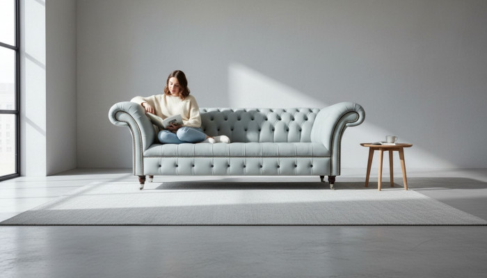 Sofa Canapé Polstersaz Sëtz Sofas Kanapéë Chesterfield 3 Sëtzer