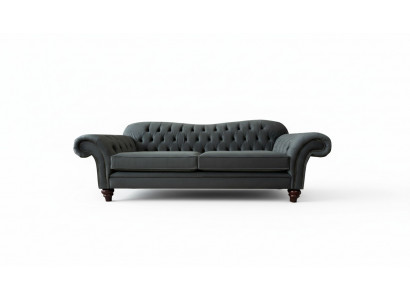 XXL Chesterfield Sofa 4 Sëtzer Couch Polster Sëtz Garnitur Lieder Textil