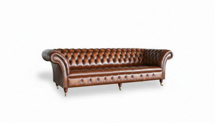 Brong Chesterfield Canapé Couch Polster Lieder Couch Set 4 Sëtzer