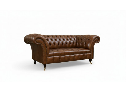 Chesterfield Sofa 2 Sëtzer Polster Designer Couchen Sofas Garnitur Sofa #325 Nei