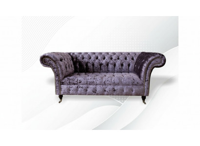 Chesterfield Sofa Couch Zweisitzer Stoff Couchen Sofas 2er Sëtz Polster Samt