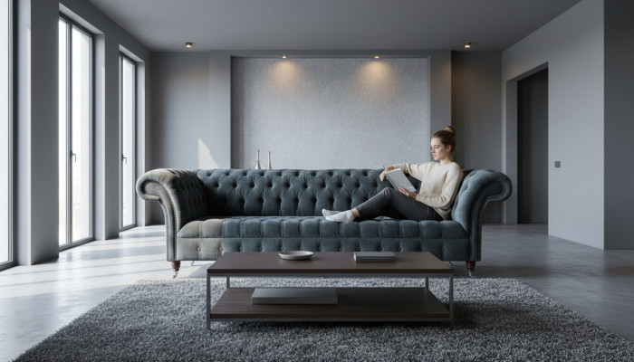 Chesterfield Lieder Gepolsterte Luxus Sofa Design Couch Klassesch Dekor Sofa