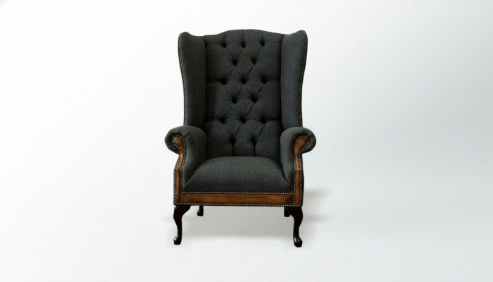 Stull 1x Wunnzëmmer Polsterstull Fernseh Lounge Textil Sëtz Fauteuil