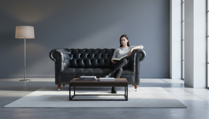 Chesterfield Gepolstert Canapé Lieder Canapé Sofa Garnitur Zweisitzer Sofa Samt Neit