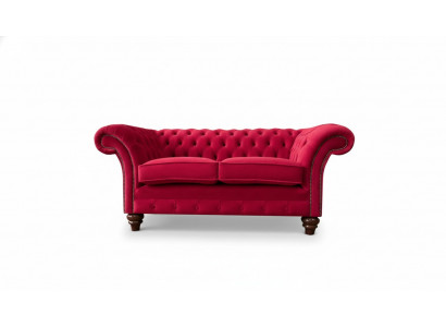 Sofa 2-Sëtzer Canapé Design Polster Modern Textil Stoff Bettfunktioun Couchen Nei
