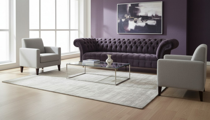 Couch Sofa 4 Sëtzer Design Polster Modern Textil Stoff Chesterfield Sofas Nei