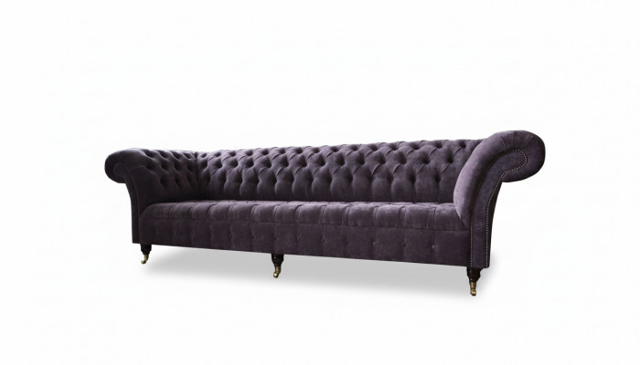 Couch Sofa 4 Sëtzer Design Polster Modern Textil Stoff Chesterfield Sofas Nei