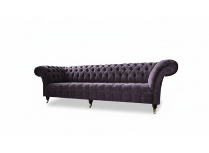 Couch Sofa 4 Sëtzer Design Polster Modern Textil Stoff Chesterfield Sofas Nei