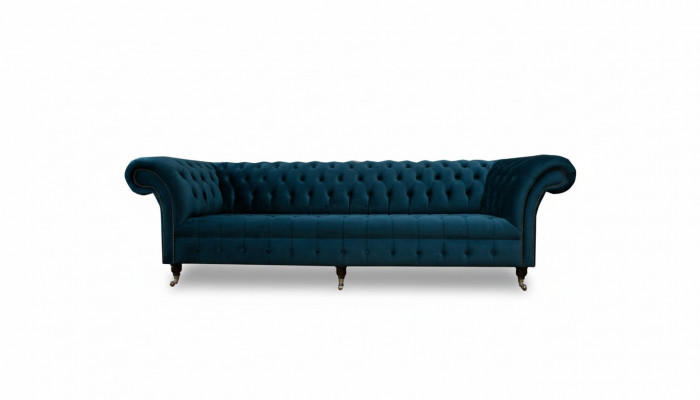 Design Sofa Chesterfield Polster Modern Textil Stoff Sofas 4 Sëtzer Schlof