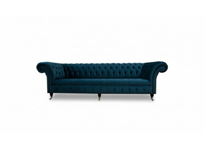 Design Sofa Chesterfield Polster Modern Textil Stoff Sofas 4 Sëtzer Schlof