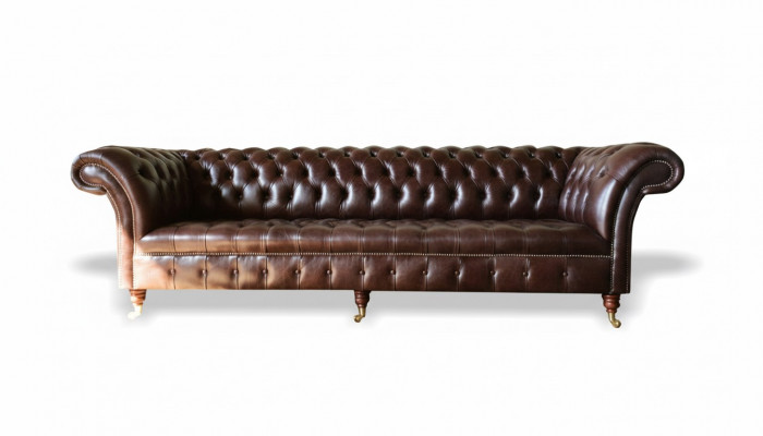 Chesterfield Sofas Polsterdesign XXL Luxus Sofa 4 Sëtzer Lieder Couchen Canapé