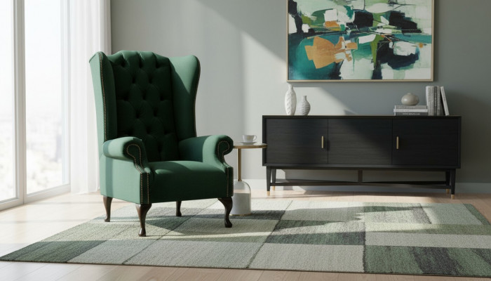 Oueresessel Fautteuil Samett Design Polster Canapé Chesterfield Textil Miwwelen jvmoebel ®