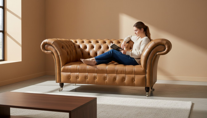 Sofa 2-Sëtzer Polster Designer Couchen Sofas Garnitur Ledersofa Zweisëtzer Nei