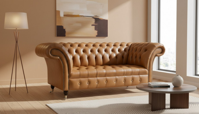 Sofa 2-Sëtzer Polster Designer Couchen Sofas Garnitur Ledersofa Zweisëtzer Nei