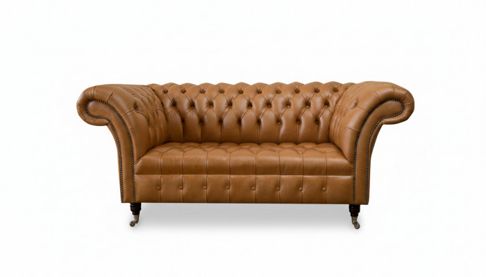 Sofa 2-Sëtzer Polster Designer Couchen Sofas Garnitur Ledersofa Zweisëtzer Nei