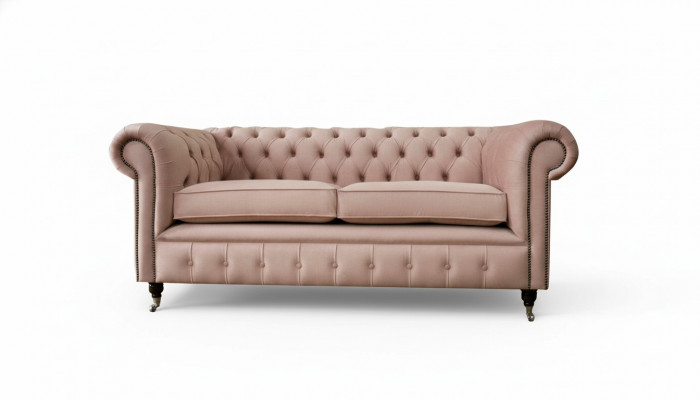 Design Polster Sëtz Canapé 3 Sëtzer Sofa Chesterfield Sofasen Couchen Textil Stoff