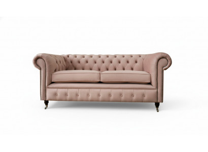 Design Polster Sëtz Canapé 3 Sëtzer Sofa Chesterfield Sofasen Couchen Textil Stoff
