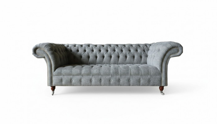 Stoff Sofa Canapé Polster Garnitur 3 Sëtzer Canapéen Sofas Chesterfield Gro Samt
