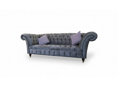 Chesterfield 3 Sëtzer XXL Polster Sëtz Couch Sofa Garnitur Grouss Couchen Gro Nei